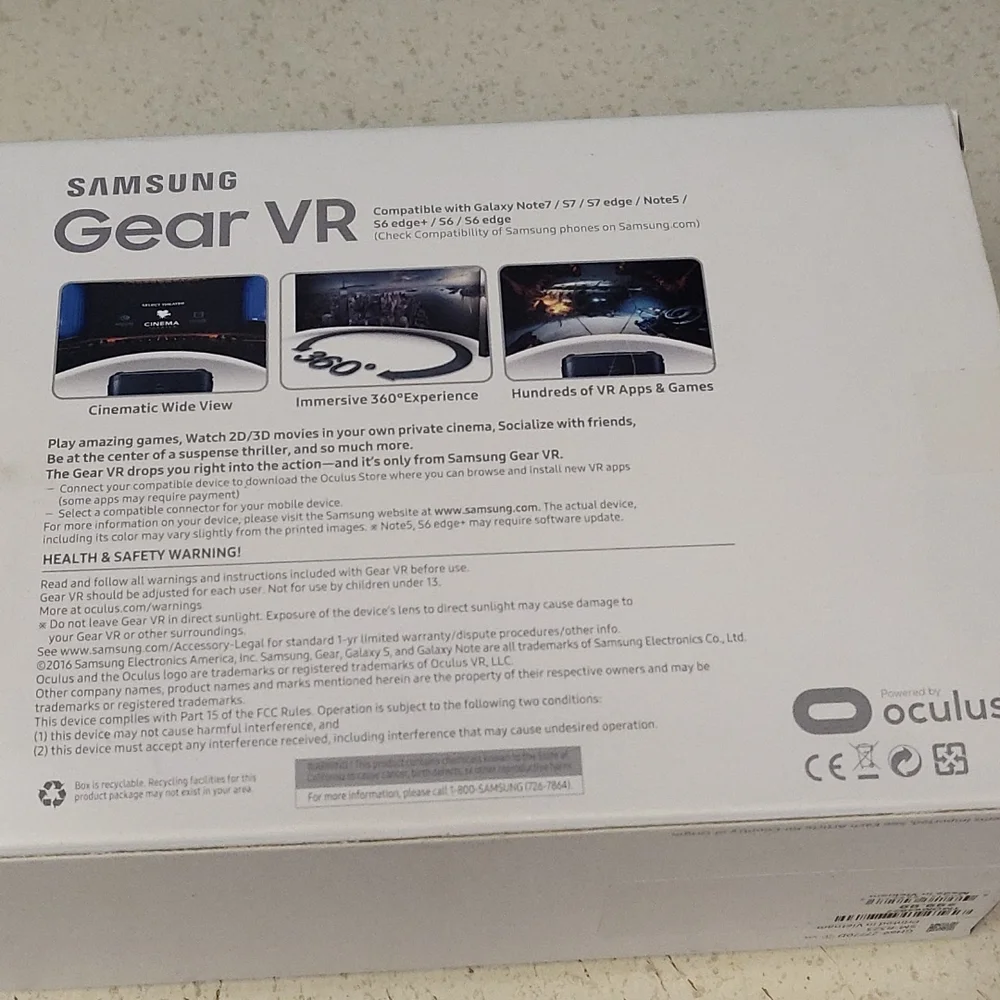 SAMSUNG VR GEAR OCULUS